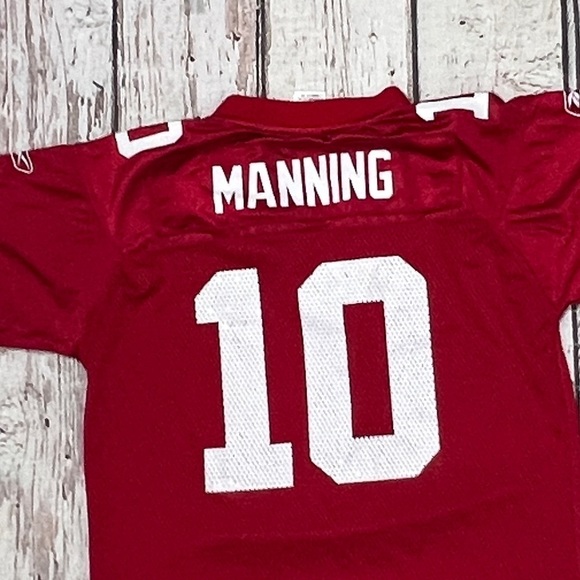 Boys Kids Eli Manning New York Giants NFL Football Red Sports Jersey - Picture 7 of 8